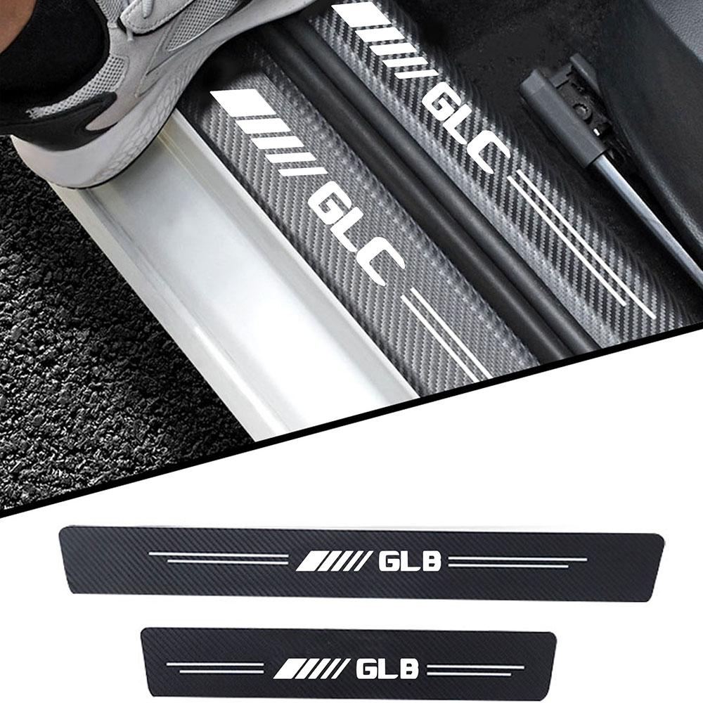 Crepe Pan Carbon - 4pcs car Sticker door carbon leather