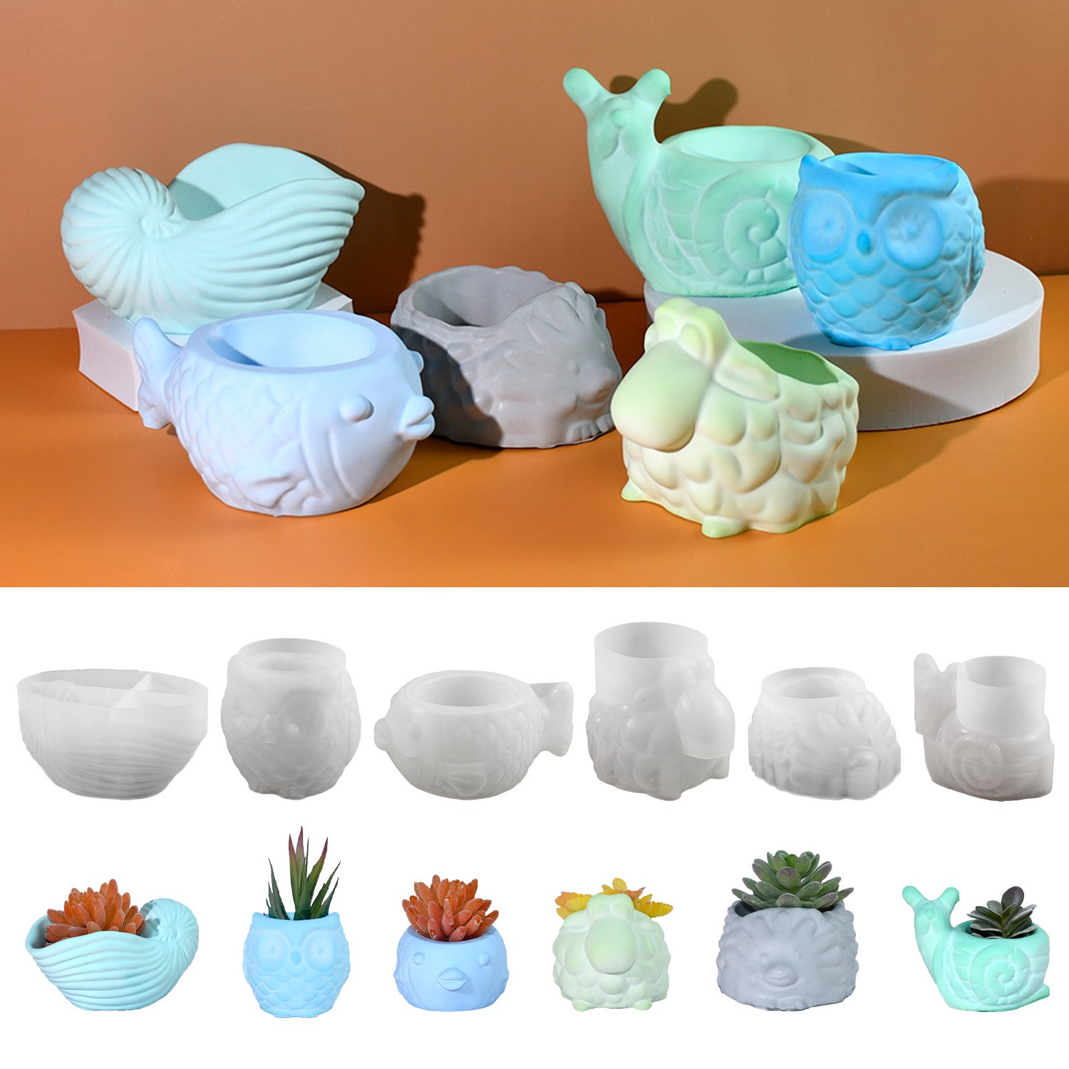 3D Animal Flower Pot Silicone  - Potsticker Mold ulasan dan harga