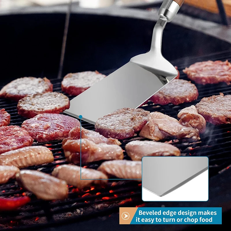 Stainless Steel Spatula with W - Okonomiyaki Spatula ulasan dan harga