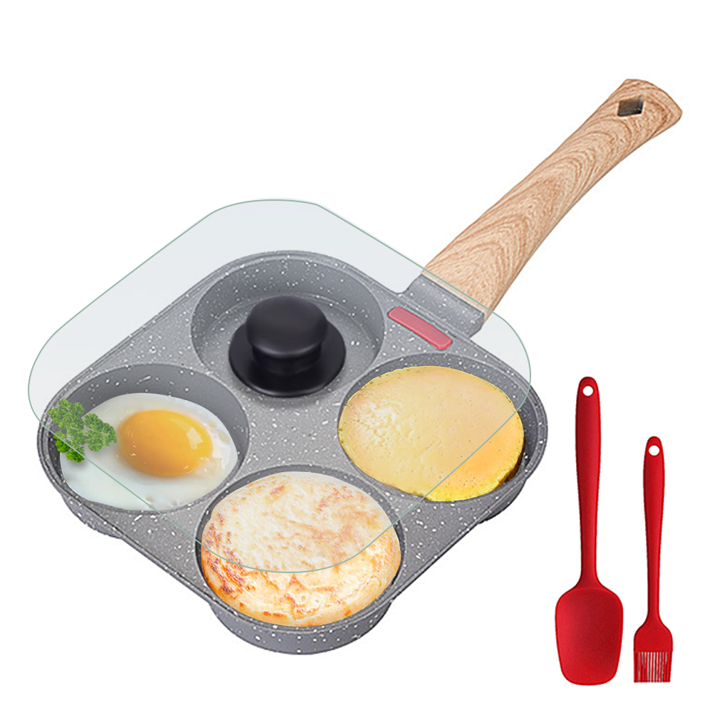 Non Stick 4-Cup Egg Frying Pan - Mini Pancake Griddle ulasan dan harga