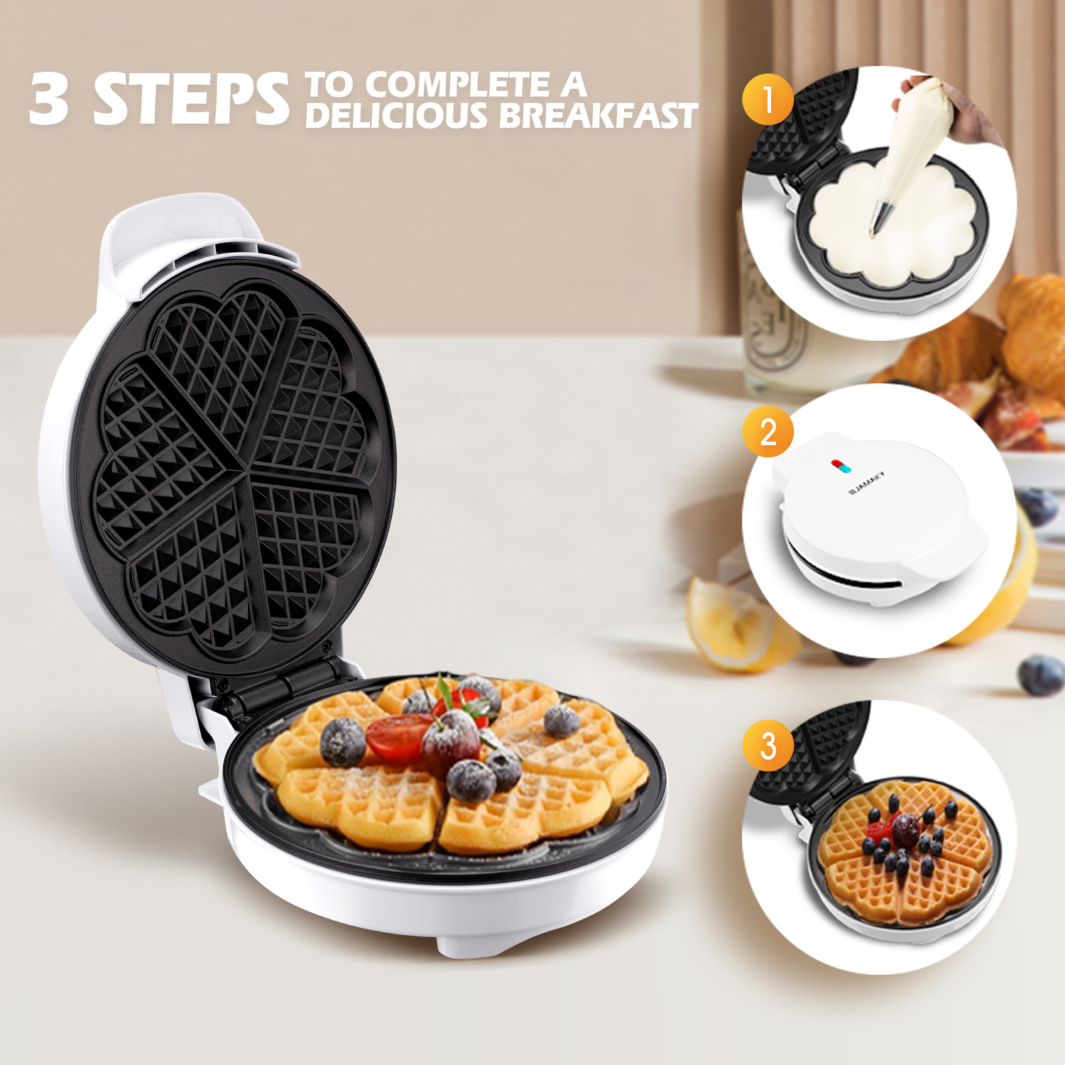 Breakfast Waffle Molds Egg Cak - Mini Pancake Griddle ulasan dan harga