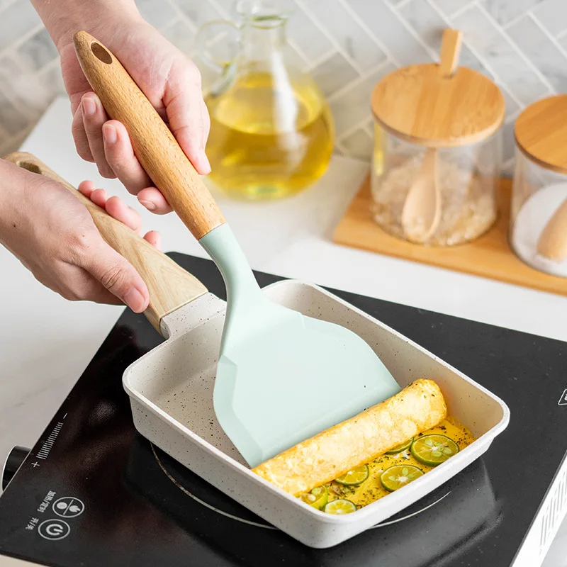 2Pcs Silicone Spatula Wide Mou - Okonomiyaki Spatula ulasan dan harga